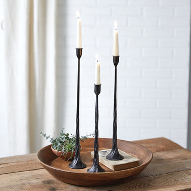 Set of Three Chaplins Taper Candle Holders - Mamma Mia's Closet
